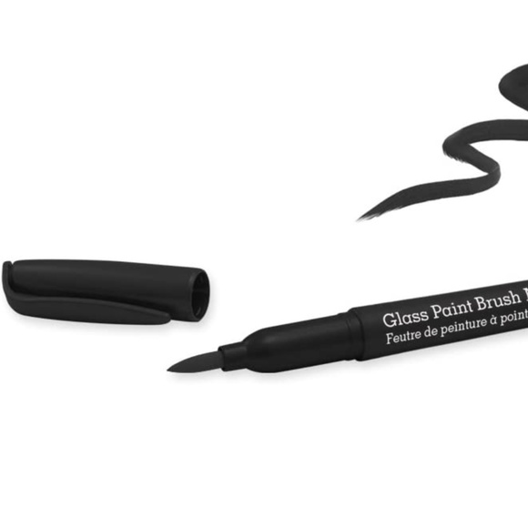 Glass Paint Brush Marker Permanent 15mm, Black - Picture 2 of 4